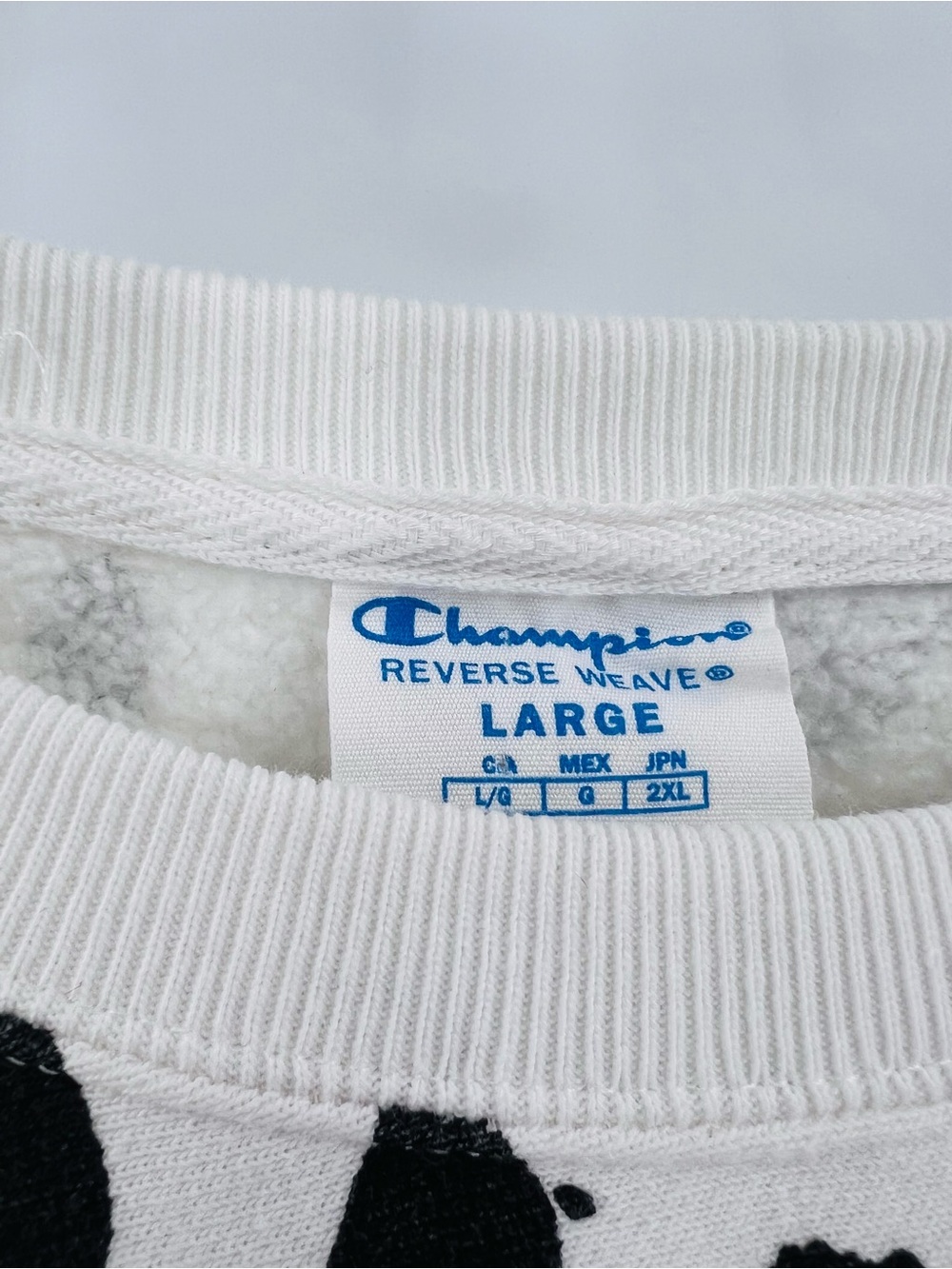 Champion Reverse Weave Dalmatian Print Cropped Sweatshirt large - Picture 9 of 12